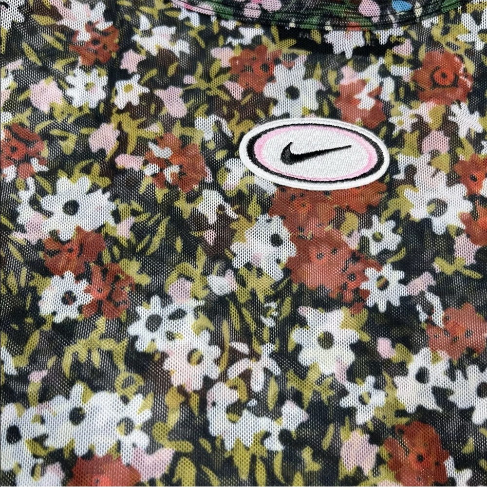 Nike Retro Sheer Floral Mesh Top Size Medium - Picture 12 of 12